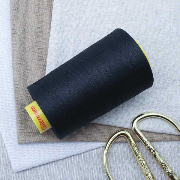 Нитка Gutermann Mara 120 (5000 метров), 1 боб., универсальная | 1254 черно-серый