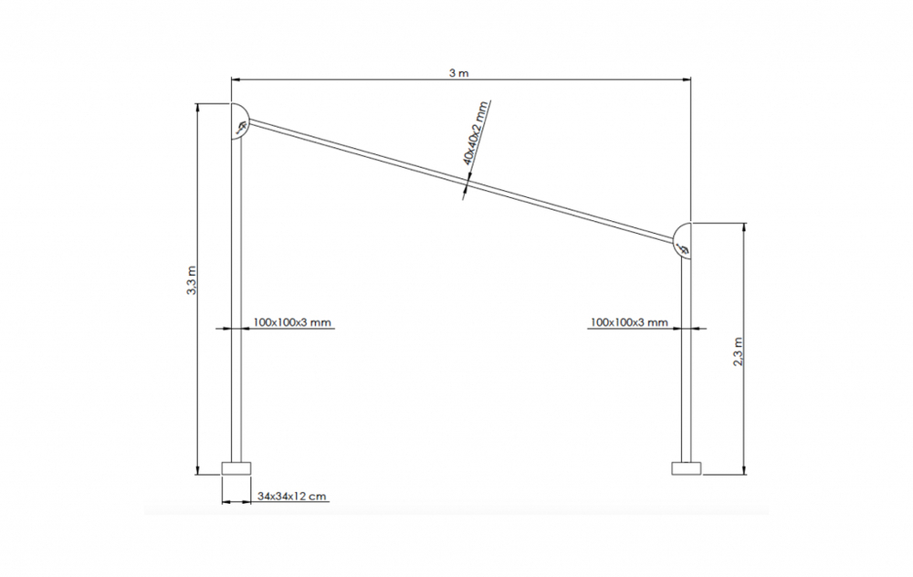 Навес квадратный Theumbrela Semsiye Evi Butterfly, бежевый