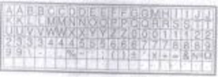 Набор букв для станка OP Marker HP1 (3 мм)
