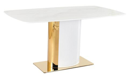 Стол обеденный Ist Casa Барнео, 160х90х76 см, светло-серый, золото