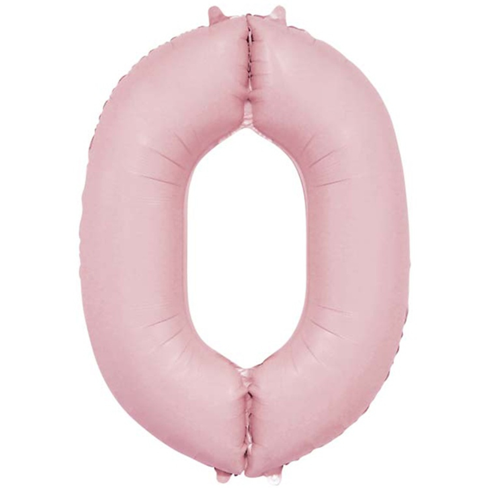 Фольгированные цифры, пастель, в нежно-розовом цвете, 102 см