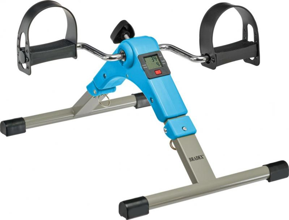 Мини велотренажер, складной синий Bradex