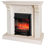 Каминокомплект Real Flame Corfino WT с очагом Fobos Lux Black RC