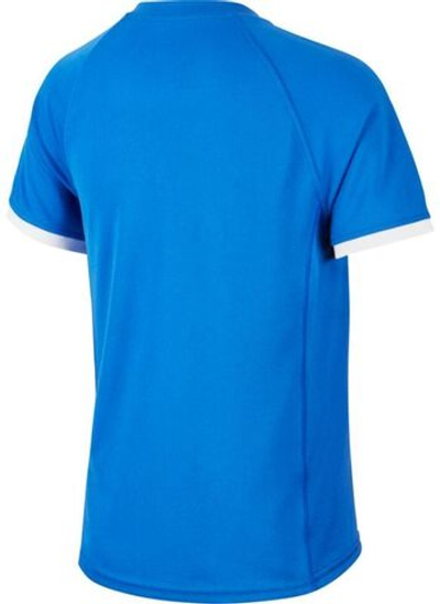 Футболка для мальчика теннисная Nike Court Dry Top SS B - game royal/game royal/white/white