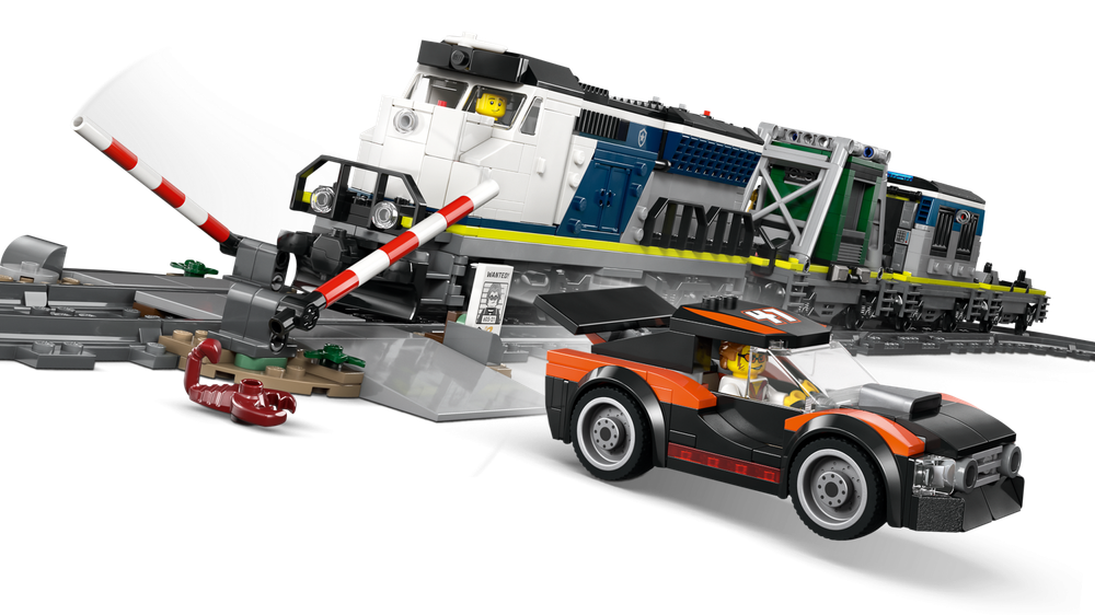 Конструктор LEGO City Ограбление полицейского поезда 60508 | LEGO City Police Train Heist набор 1313 деталей | 7+