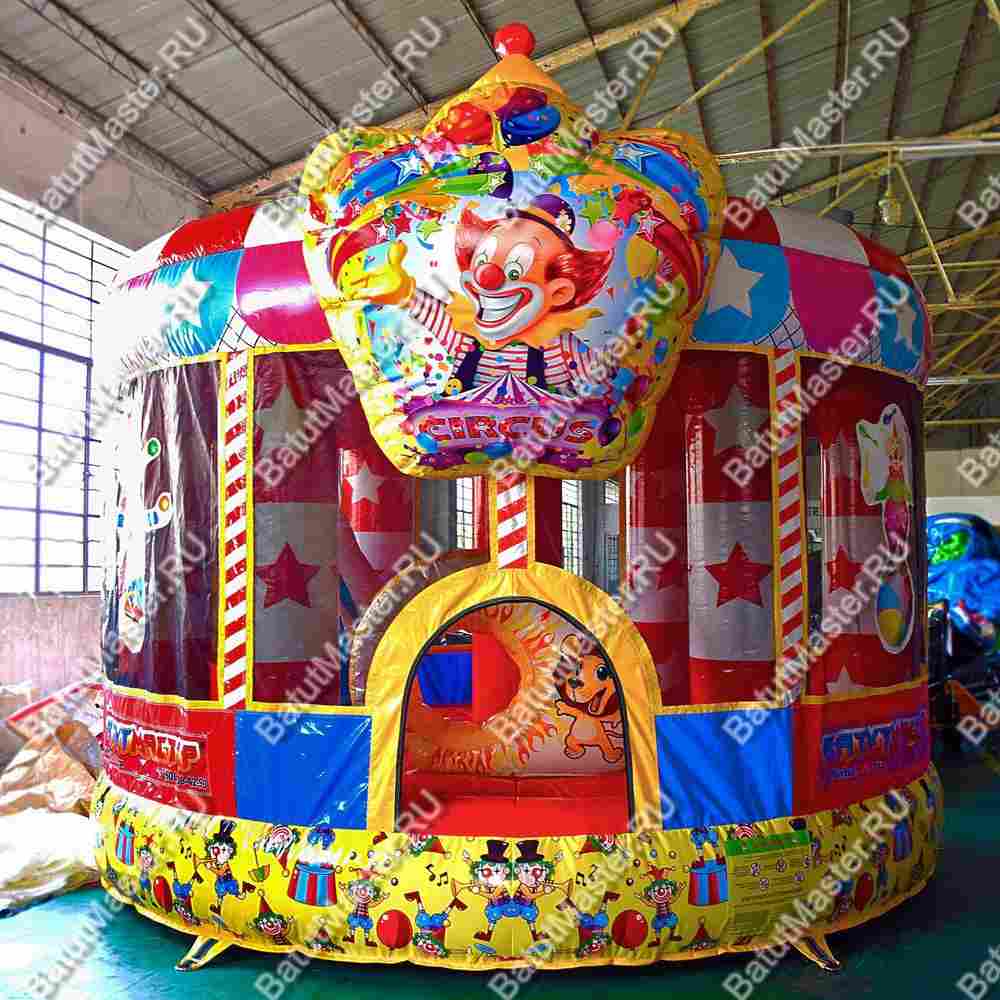 Детский надувной батут "Шатёр цирка" 4*4*4 м