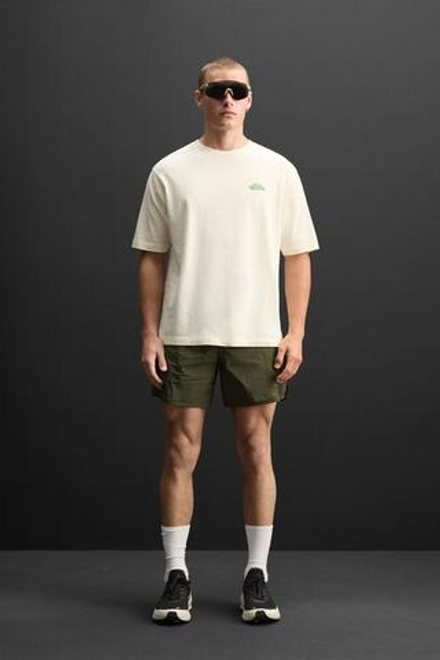 ZARA ФУТБОЛКА С КОНТРАСТНЫМ ПРИНТОМ, ЦВЕТ СЛИВОЧНОГО МАСЛА