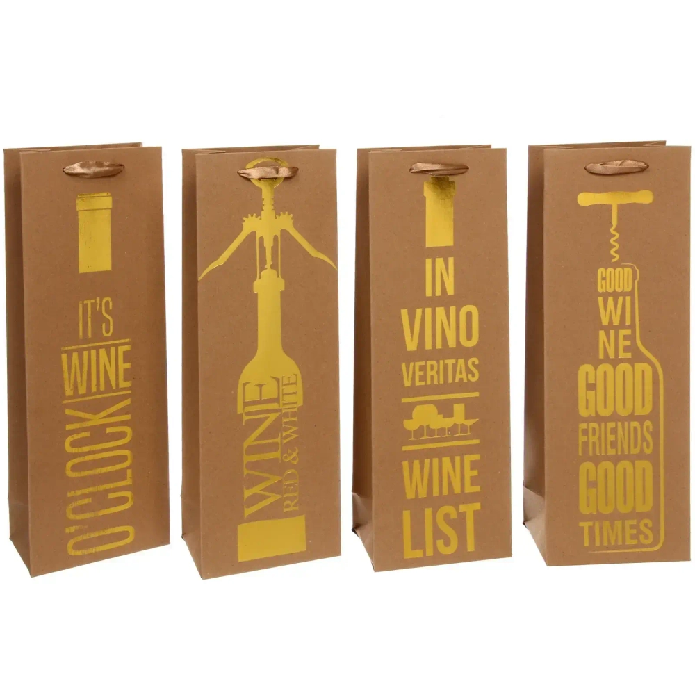 Пакет под бутылку «Золотой шик» 36*12,5*8,5 см