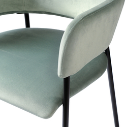 Стул Berg Viva серо-зеленый велюр