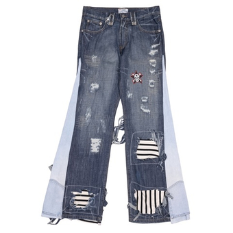 Кастомные широкие джинсы от SEXANGEL777, М (32х33)