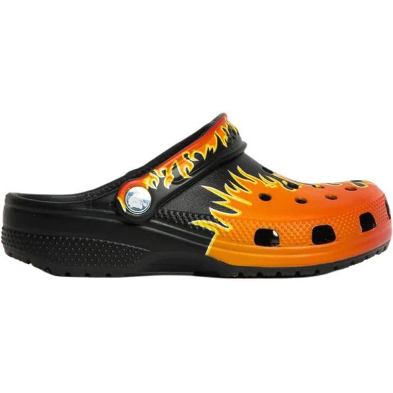Crocs Classic Flames Clog 'Black Orange'