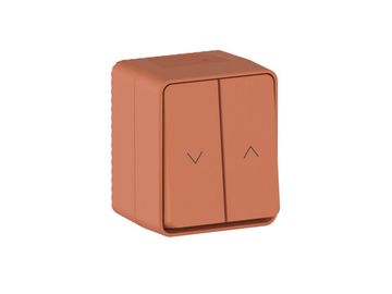 ATLASDESIGN PROFI IP54 О/У 2-клавишный ВЫКЛЮЧАТЕЛЬ ДЛЯ ЖАЛЮЗИ, сх.4, 10А, ТЕРРАКОТОВЫЙ