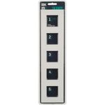 SKANDY Рамка 5-местная SK-F25W стекло арктический белый IEK
