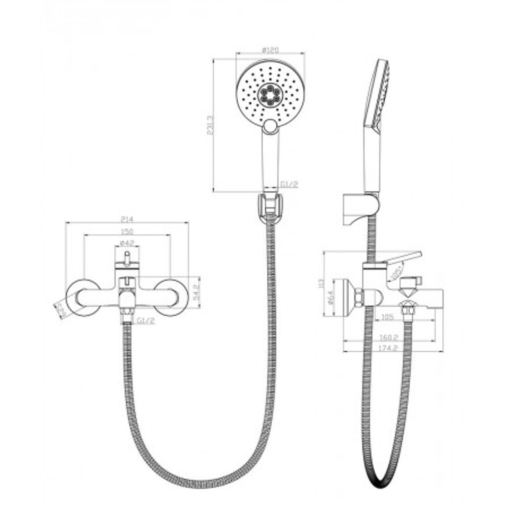 LM3814C Смеситель Lemark Minima для ванны