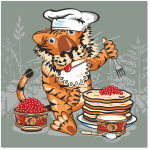 Подставка под горячее 14*14см «Тигр Кайфолов» MT88-405