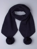 Шарф зимний вязаный с бубонами для детей