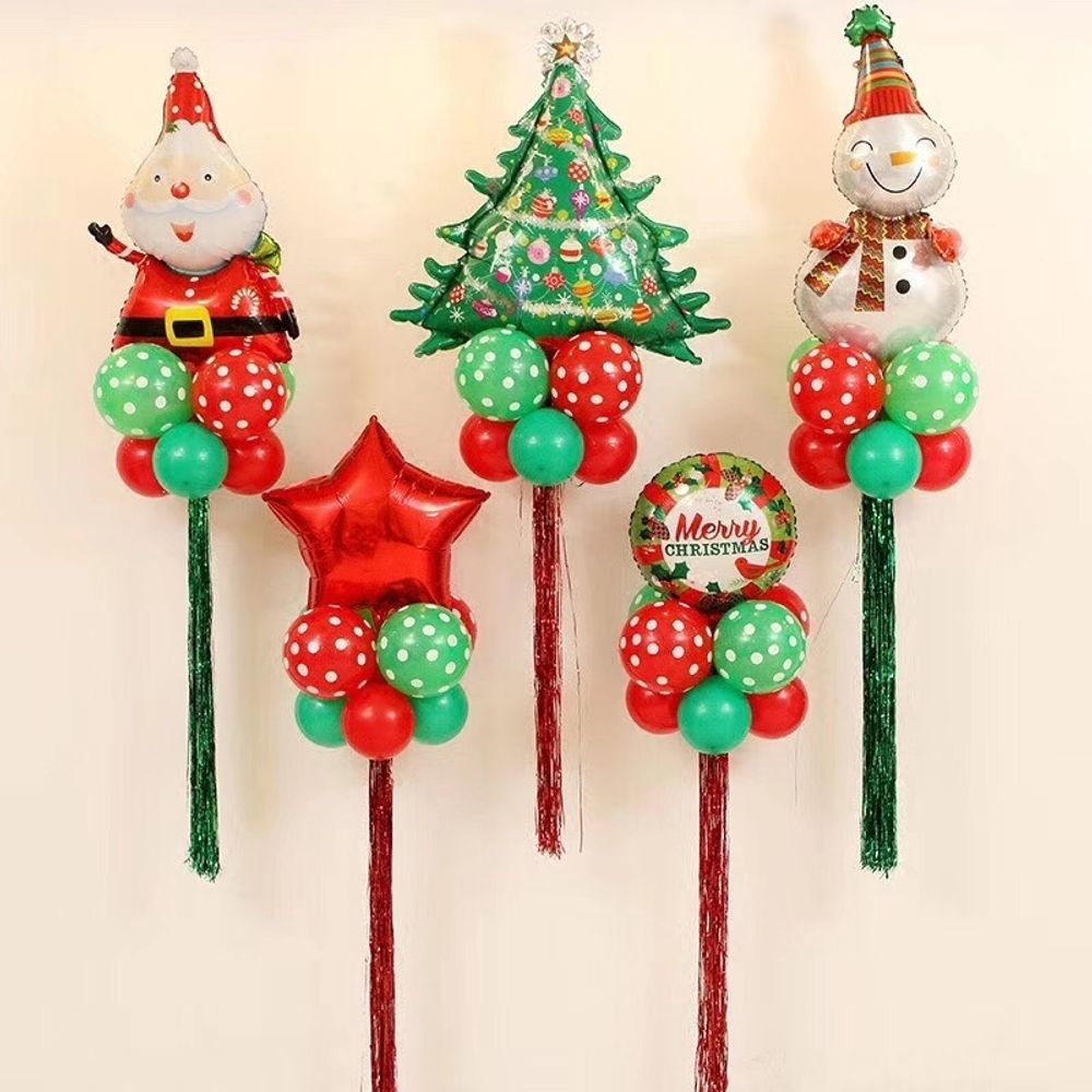 Шар с клапаном (14"/36 см) Мини-фигура, Новогодняя елка