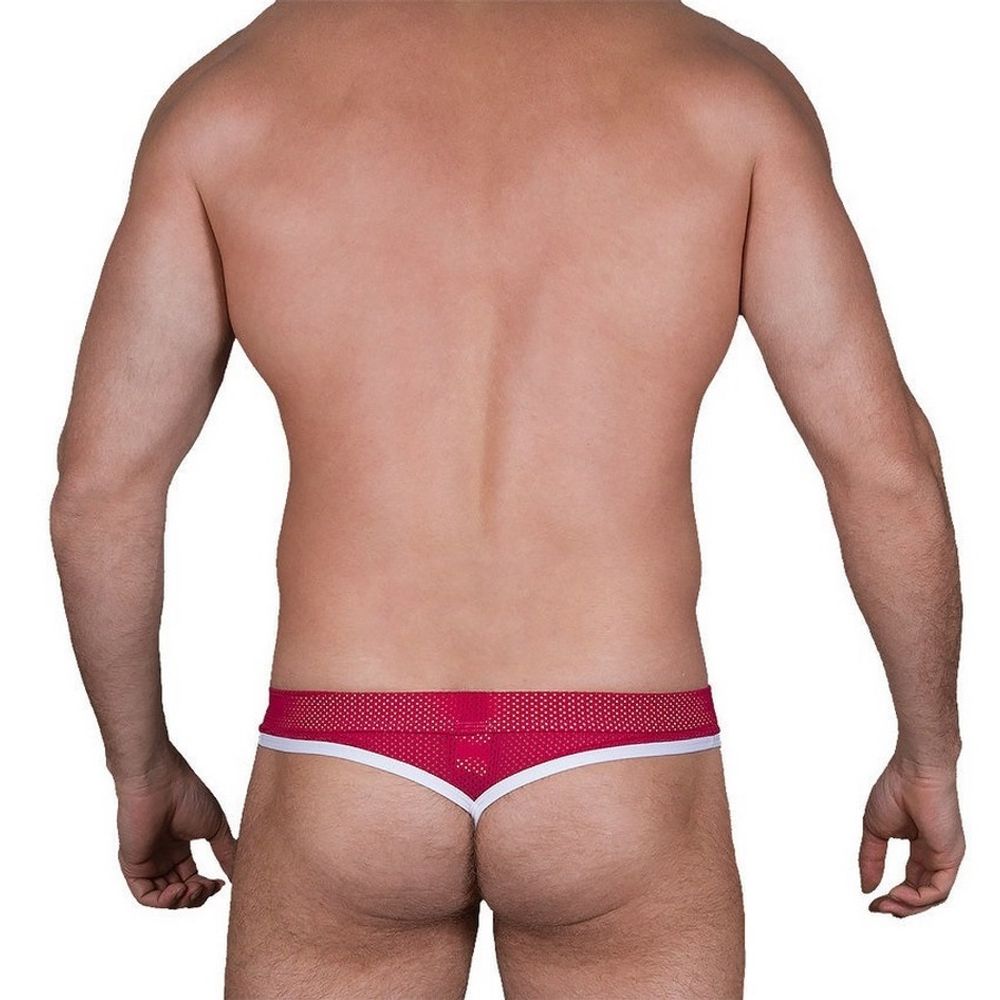 Мужские трусы стринги розовые Sesmik Active