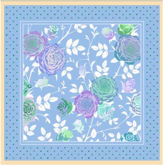 Платок двойной печати 64x64 см AV-AM50402