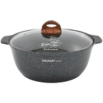 Кастрюля-жаровня 5л «Granit ultra» (blue) со стеклянной крышкой жгг52а