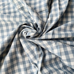 Вареный хлопок 250см. Синяя клетка (1см)