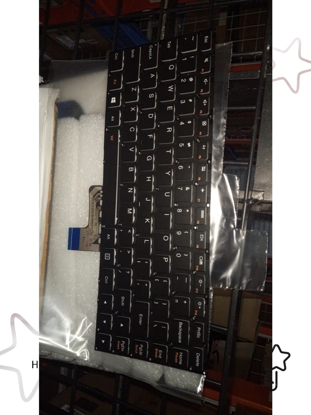 Клавиатура для Ноутбука Lenovo LenovoYoga 700 700-14ISK с подсветкой, раскладка - английская, черная (25215033)