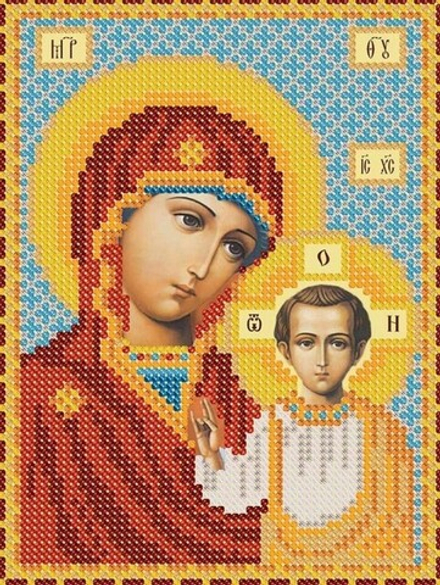 Ткань с рисунком  "Нова Слобода" №1 для вышивания бисером, 13 см х 17 см