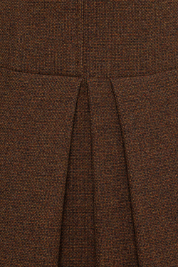 Коричневая шерстяная юбка-макси