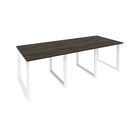 Onix Стол переговорный O.MO-PRG-3.0 Дуб Мали/Металл Белый 2340*980*750