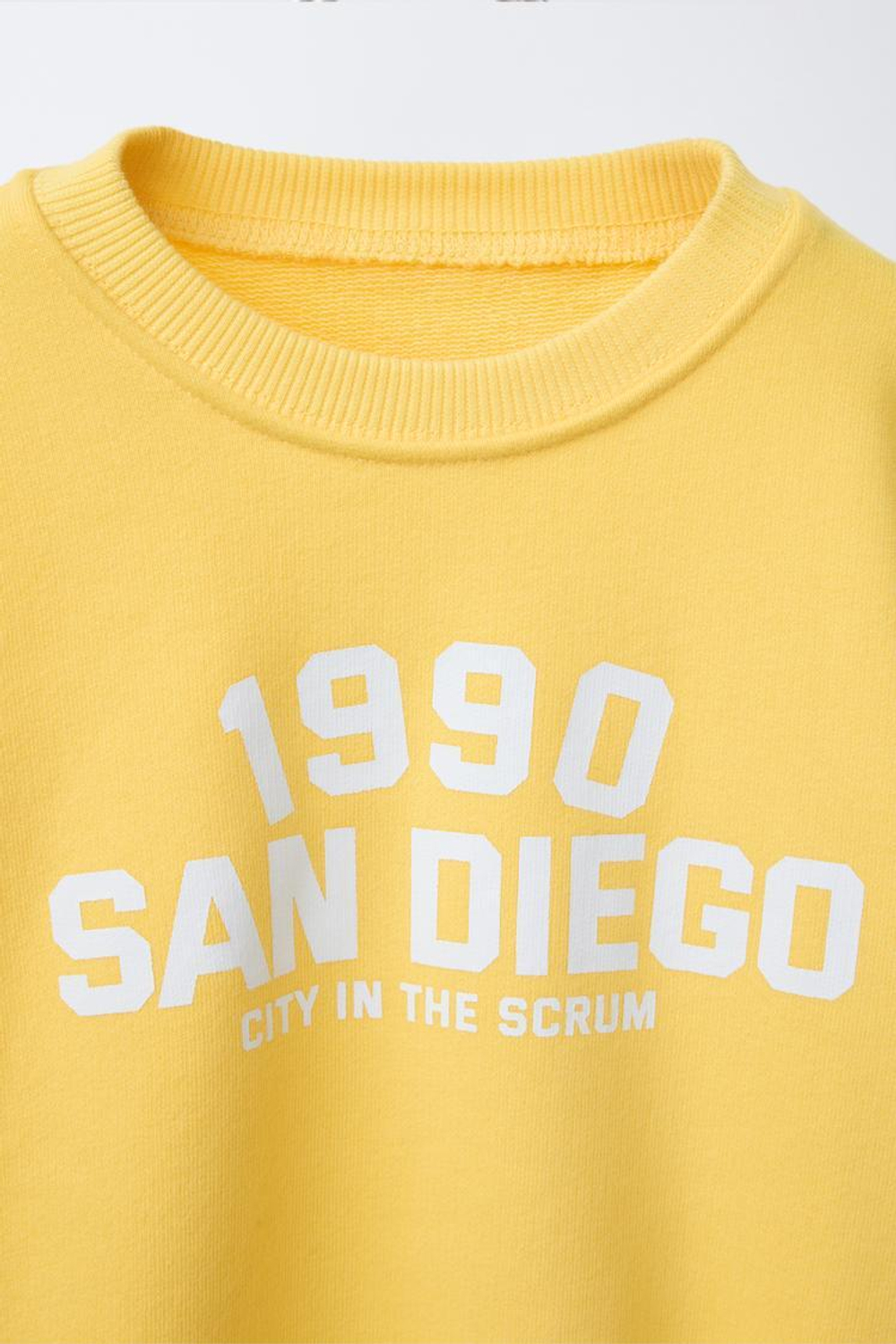 ZARA ТОЛСТОВКА С НАДПИСЬЮ, ЖЕЛТЫЙ