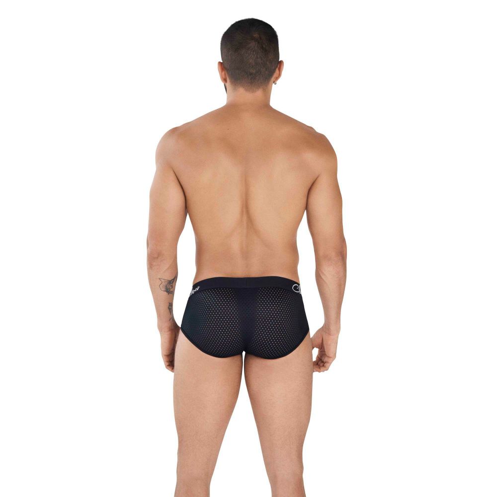Мужские трусы брифы черные в сетку Clever TIME PIPING BRIEF 036711