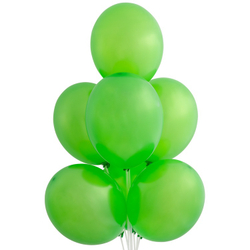 Зеленые воздушные шары металлик Экстра Lime Green
