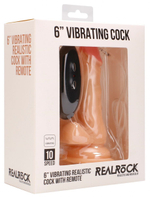 Телесный вибратор-реалистик Vibrating Realistic Cock 6 With Scrotum - 15 см. (Цвет: телесный)