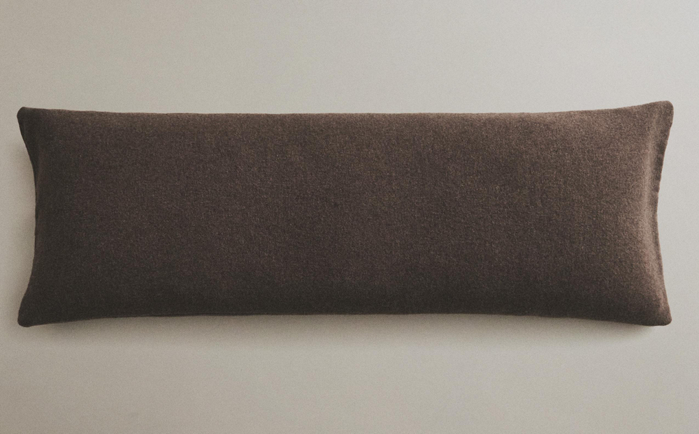 Zara Home наволочка декоративная из шерсти, коричневый
