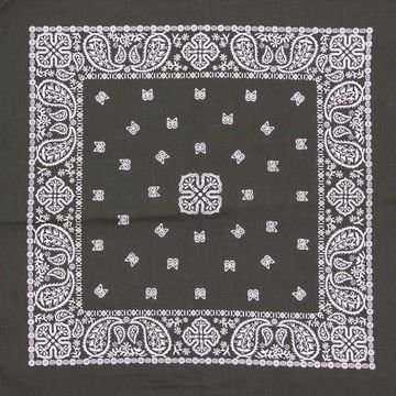 Бандана хаки с белым мелким огурцом (133)