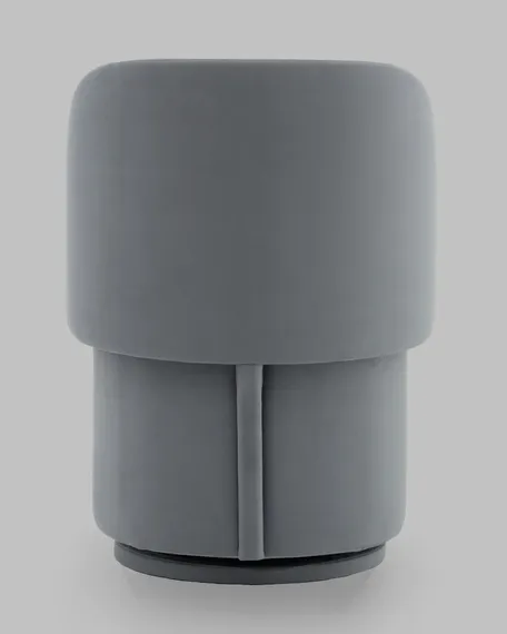 Пуф Gong со складной спинкой и ящиком, серый велюр