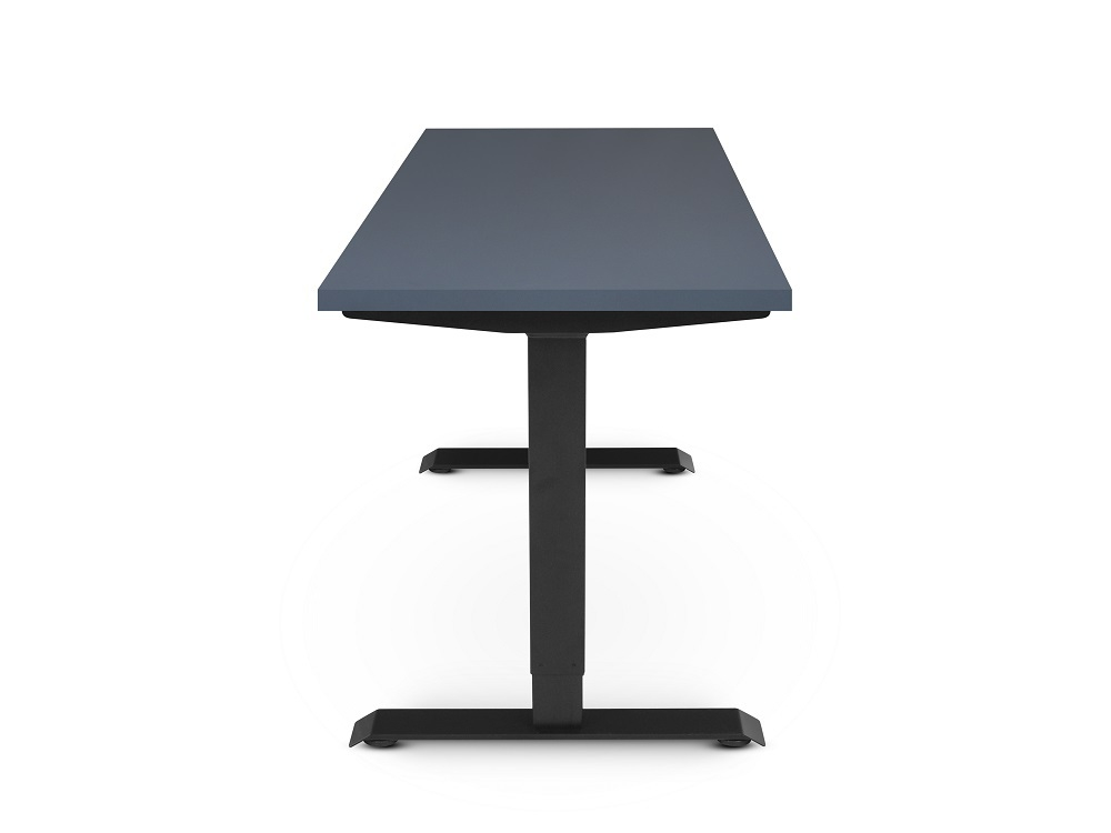 Регулируемый компьютерный стол Bazalt с регулировкой по высоте — столешница МДФ Сланцево‑серый