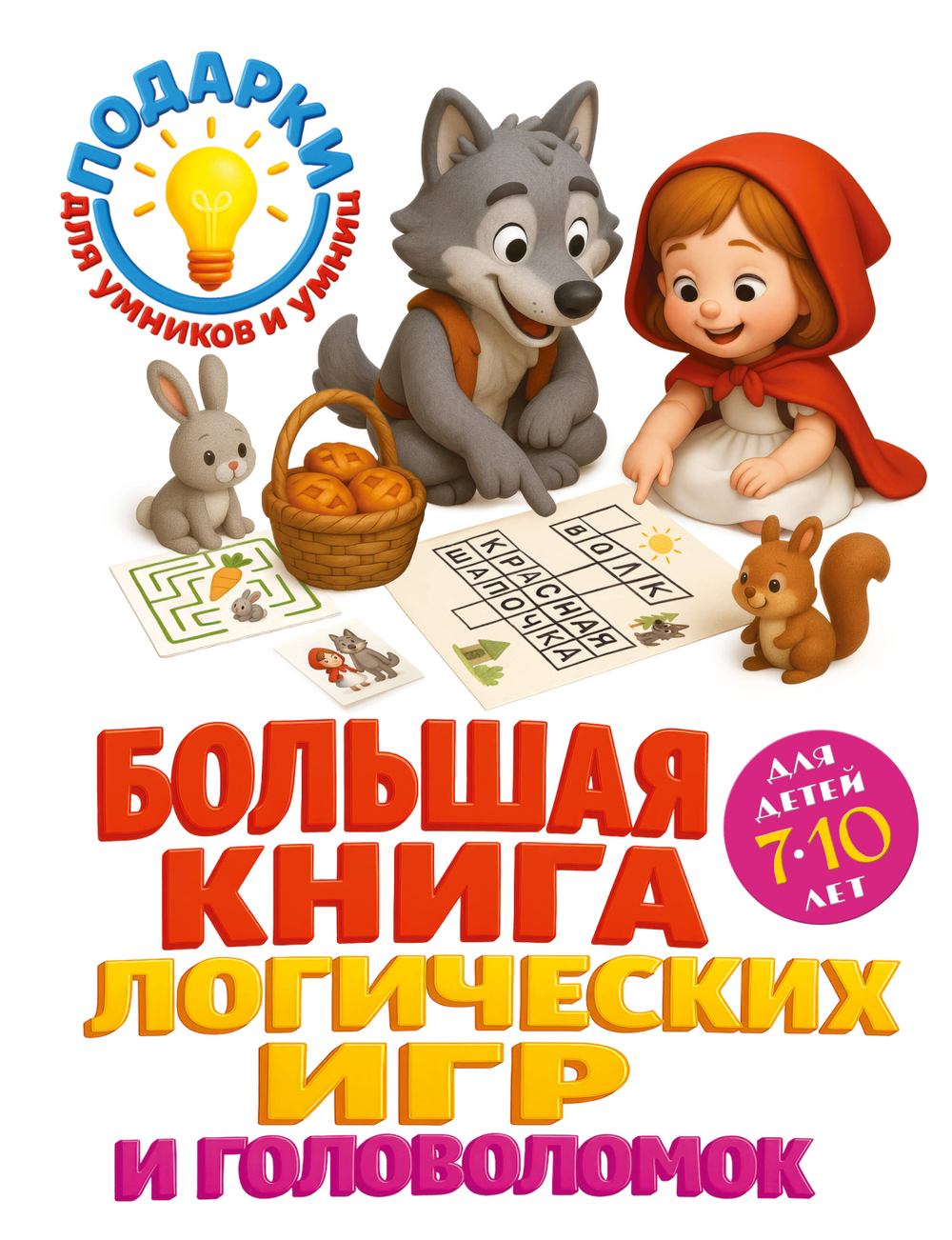 Большая книга логических игр и головоломок: для детей 7-10 лет