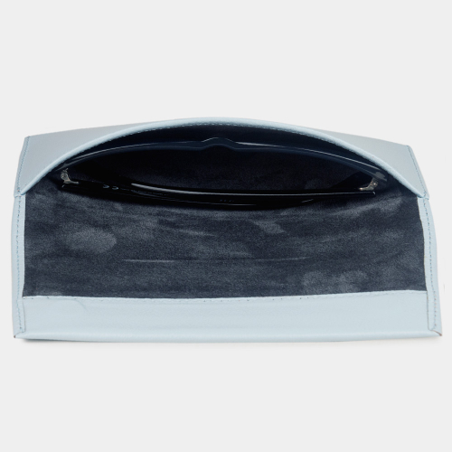 Футляр для очков Lentille из кожи козы, голубого цвета