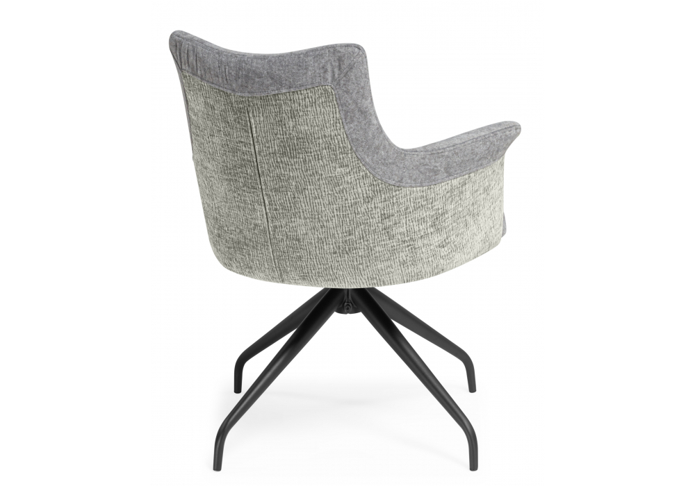 Стул на металлокаркасе Woodville Kaser 360 крутящийся grey, black, ножки черные