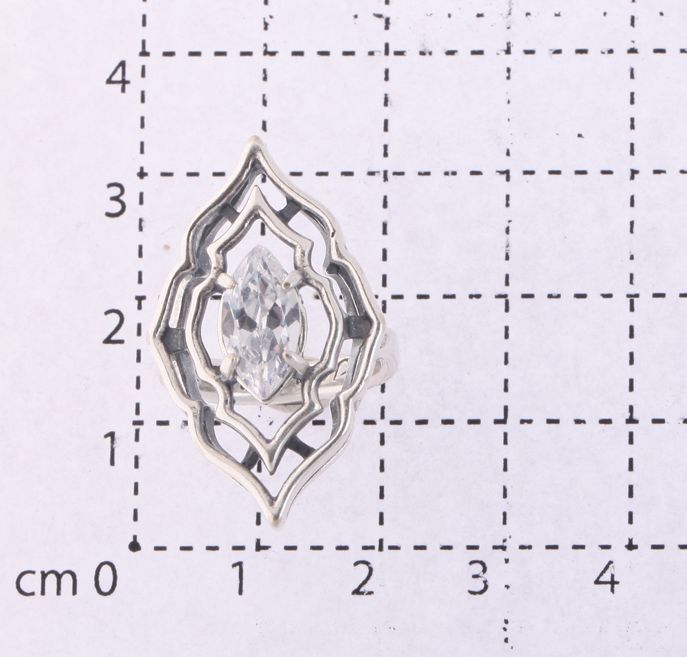 "Трелон" кольцо в серебряном покрытии из коллекции "Кутюр" от Jenavi