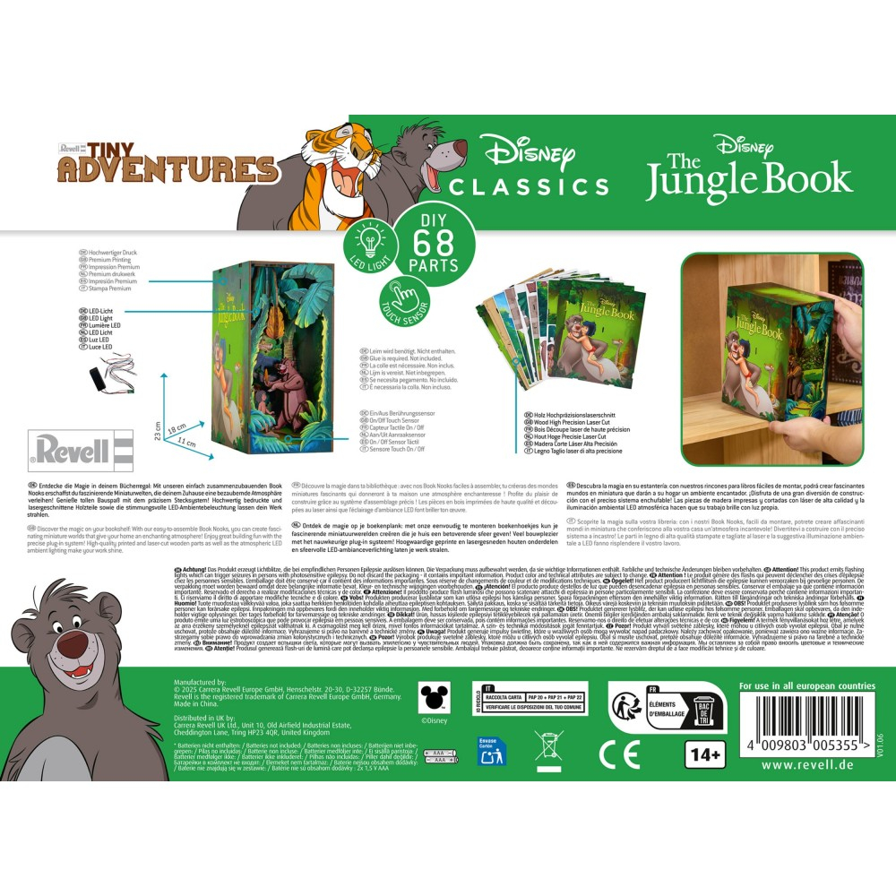 Конструктор-диорама Revell Tiny Adventures Book Nook Disney 00535 Книга джунглей DIY 68 деталей 00535 — фото 4