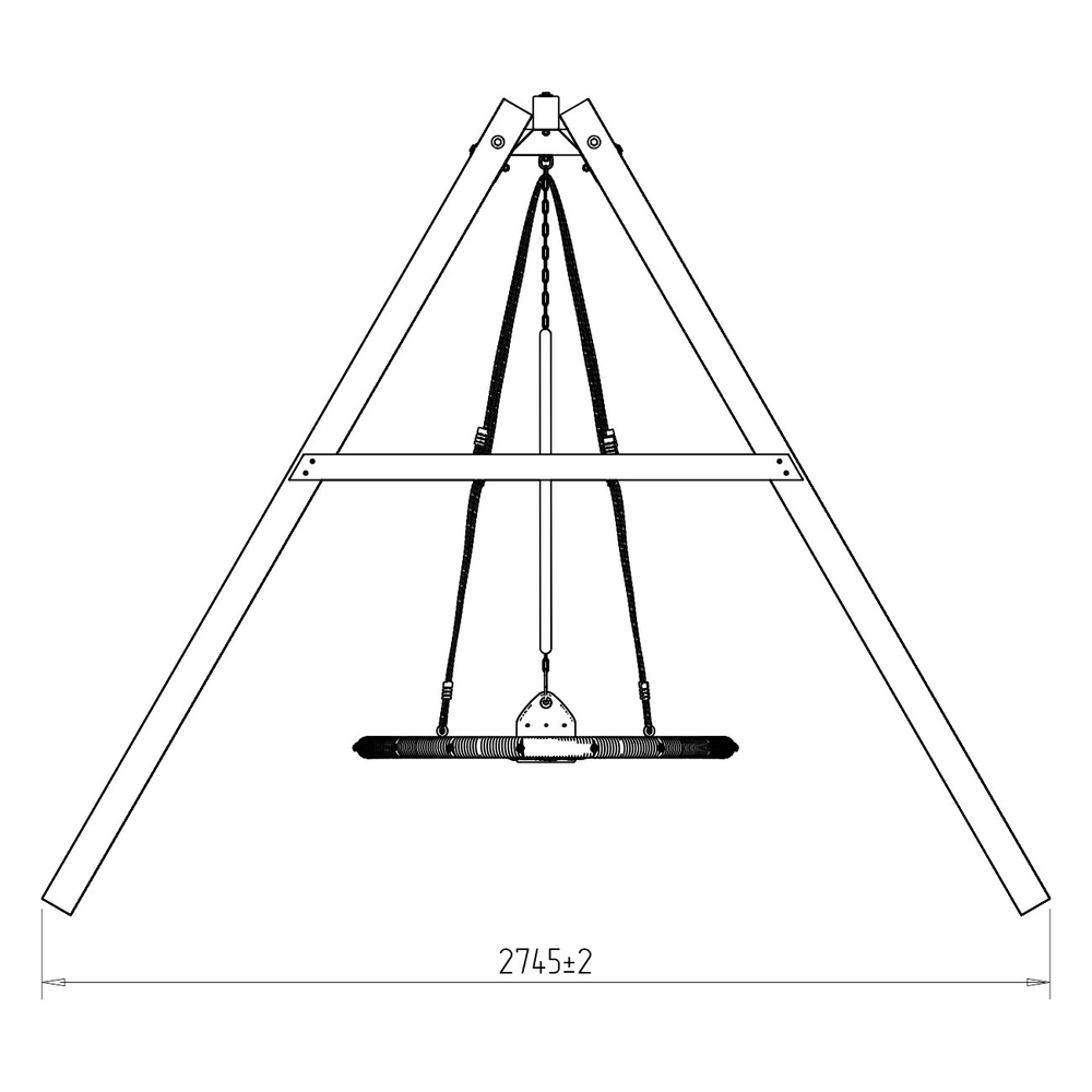 Деревянные качели с качелями гнездо 100 см и гибкими качелями