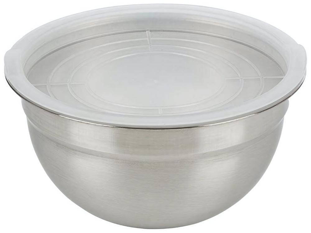 Миска 1,5л нерж с пластиковой крышкой "Amarena"