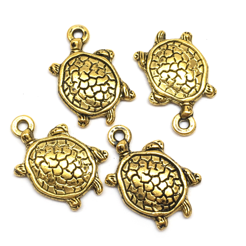 Подвеска "Черепаха" 20х12 мм, под золото