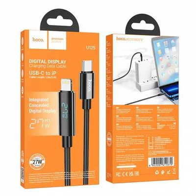 Кабель Type-C на Lightning 27W Hoco U125 (black)