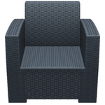 Кресло пластиковое плетеное с подушками Siesta Contract Monaco Lounge, антрацит