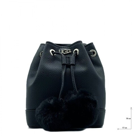 ALIYAH BUCKET CROSSBODY POM-POM Black