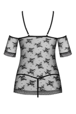 Оригинальная полупрозрачная сорочка Jennifairy (Размер: S-M) (Цвет: черный)