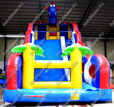 Коммерческий надувной батут-горка "Дракон" 11*6*8,5 м